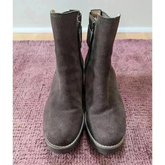 New Blondo Dakota Suede Boots 8.5 Brown Waterproof Ankle Booties Size 6.5 - Picture 2 of 6